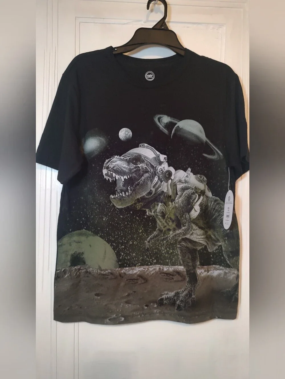 Wonder Nation Boy's Size XXL (18) Short Sleeve Elevated Graphic T-Shirt Dino